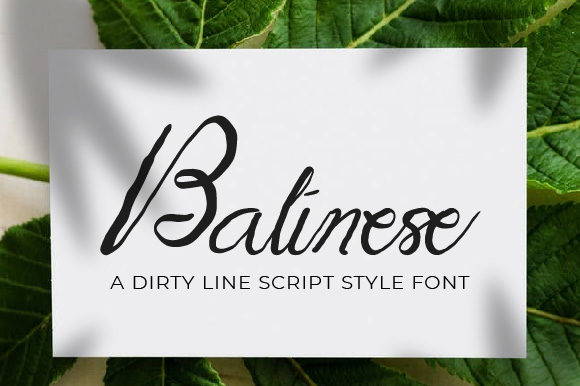 Balinese: The Elegant Script Font for Editorial Design