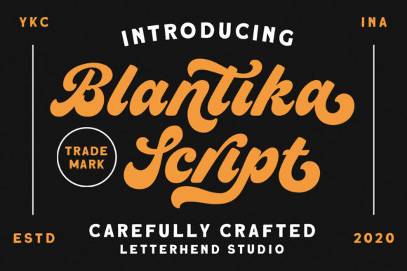 Blantika: A Bold Vintage Script Font for Crafters