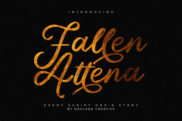 Fallen Attena: An Elegant Script Font for Makers