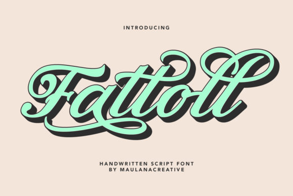 Fattoll: A Vintage Script Font for Editorial Design