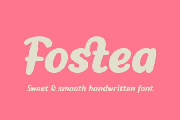 Fostea: A Bold Script Font for Crafters