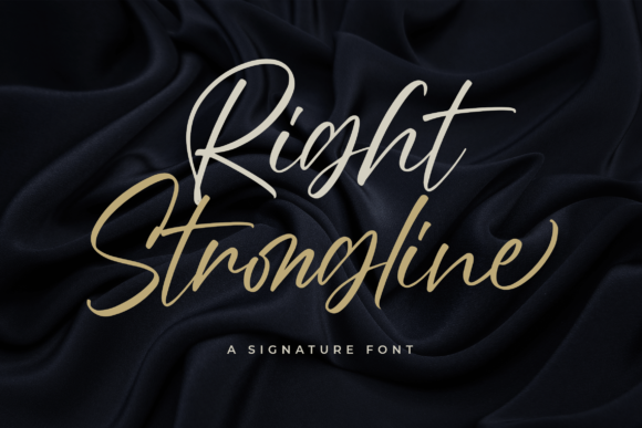 Right Strongline: A Bold Feminine Script for Editorial Design